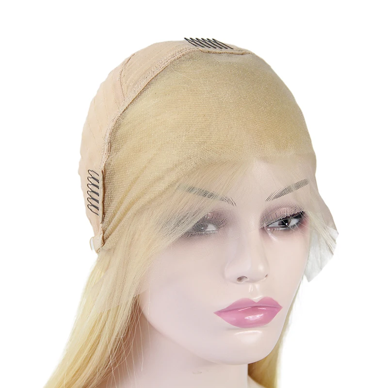 honey blonde brazilian hair lace front wigs,613 blonde human cuticle aligned lace front wig,100% human hair wigs for white women