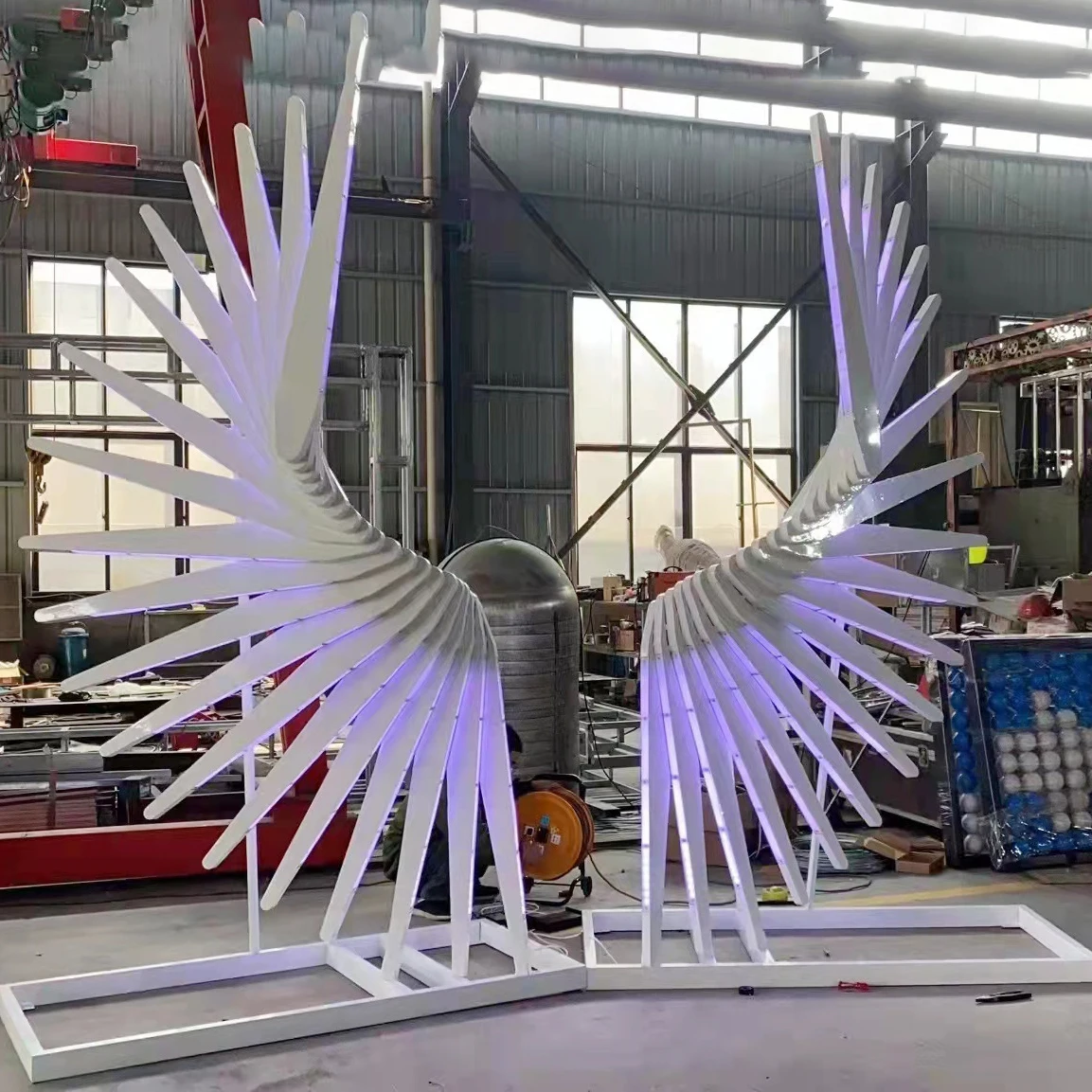 Support customized big angel wings/neon angel wings/led illuminate neon angel wings for sale