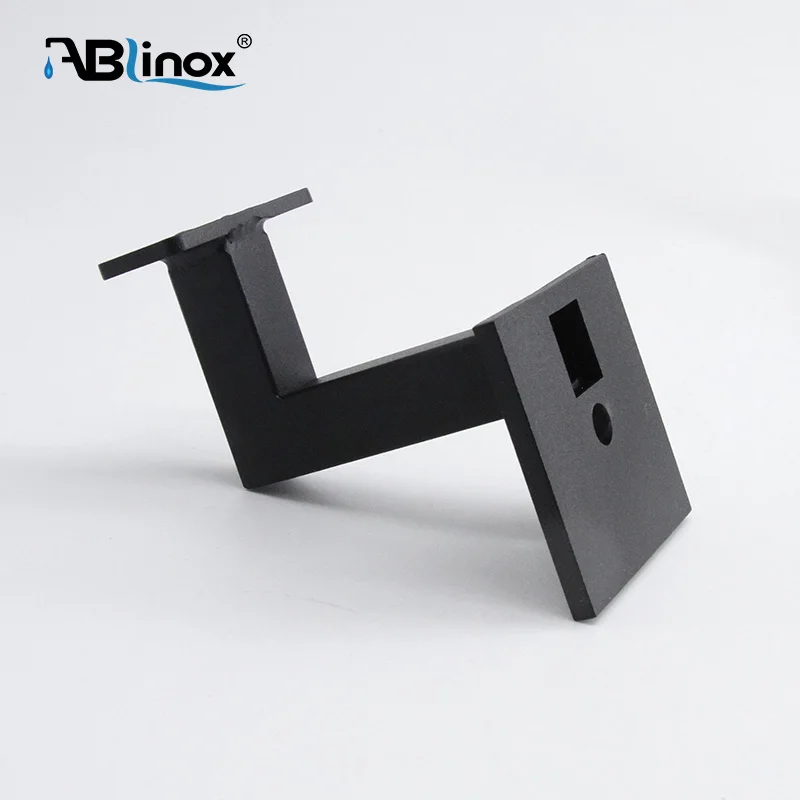 Factory Customized Black Heavy Duty Handrail Bracket Wall Mounting Elbow Holder Stair Railing Fittings