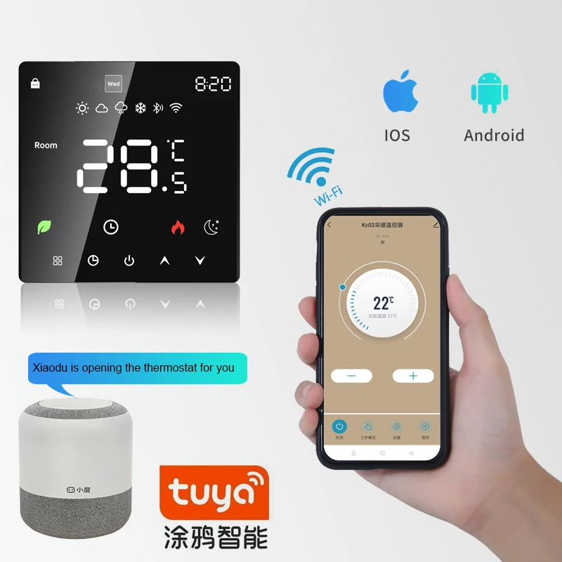 K6H Smart room thermostat digital programmable WIFI heating thermostat electric water heating gas boiler