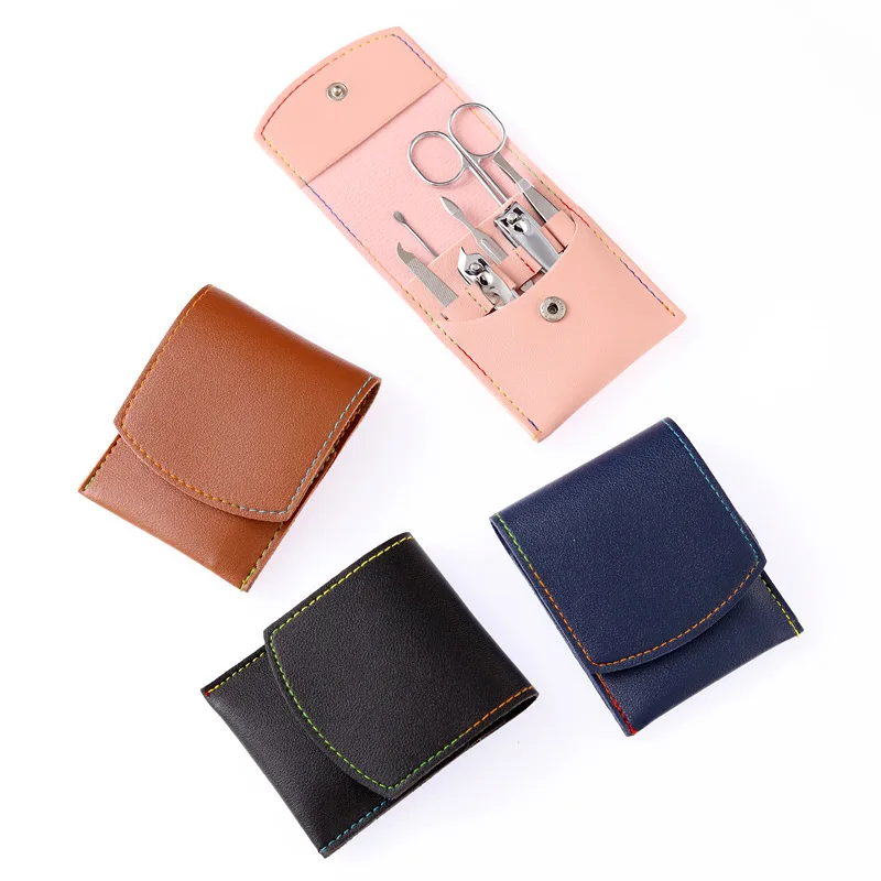 Cheaper Portable 7pcs Finger Nails Manicure Set Personal Care Grooming Tools Kits for Gifts