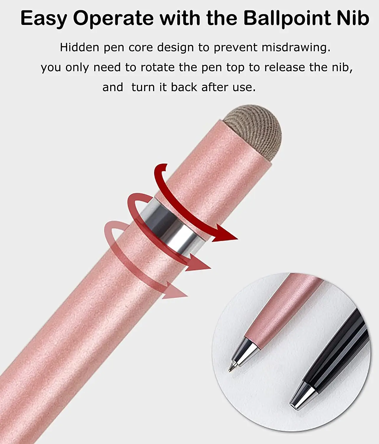 Stylus Pen Touch Screen High Precision 2 in 1 Capacitive Stylus Ballpoint Pen for Phone Tablet All Universal Touch creen Devices