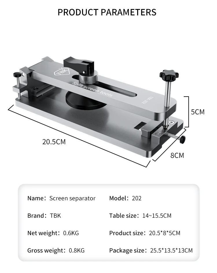 TBK 202 LCD Screen Repair Machine Remover Manual Lcd Separator Split Screen Tools For Iphone X-13PM