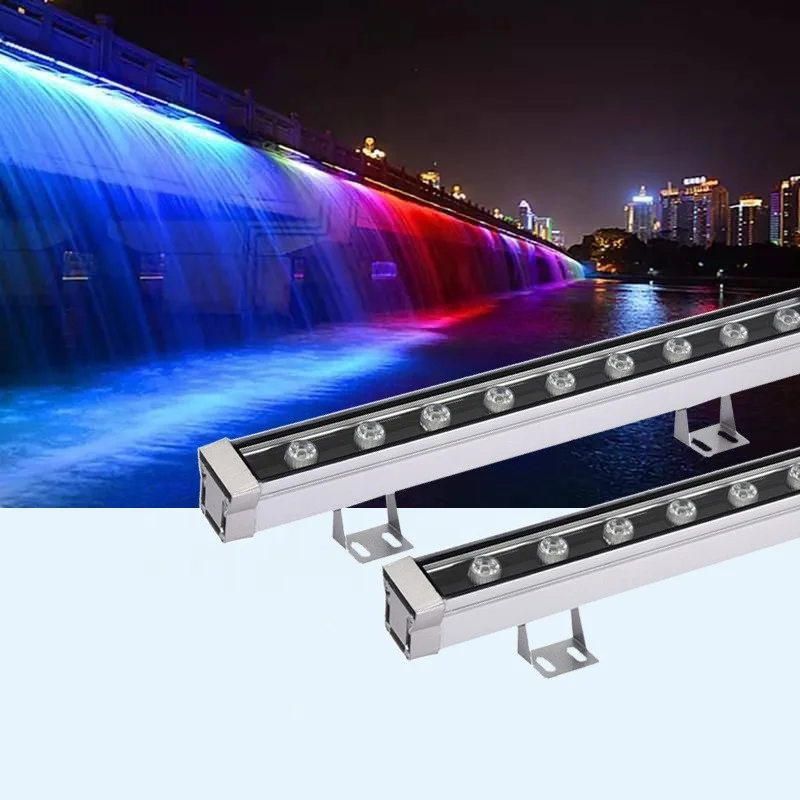 24W 1m LED Wall Washer Light Outdoor Landscape Light Wall Linear Lamp Floodlight 100cm wall washer AC85-265V