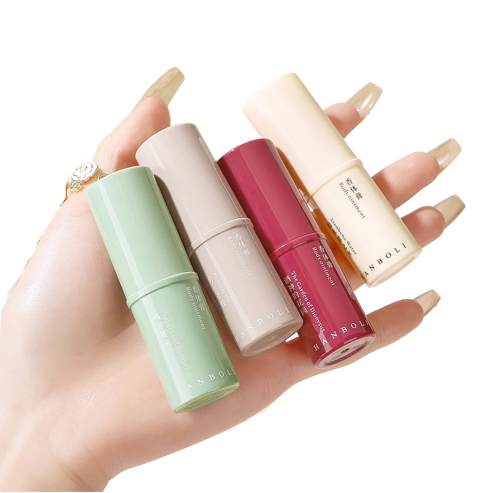 Custom Original Perfume Fragrance Gel Wax Long Lasting Fresh Fruity Floral Scent Mini Body Solid Fragrance Stick For Women