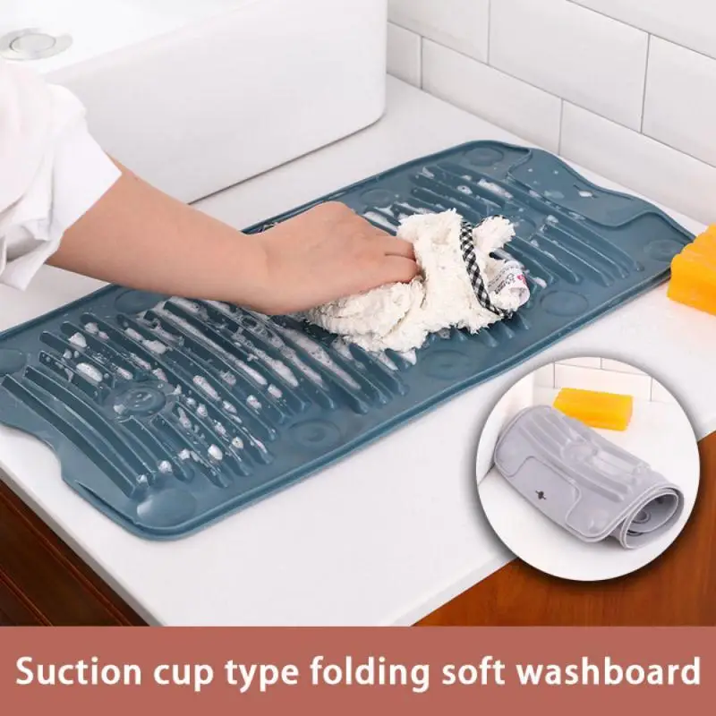 Creative Silicone Washing Board Household Small Plastic Multifunctional Folding Mini Soft Rubber