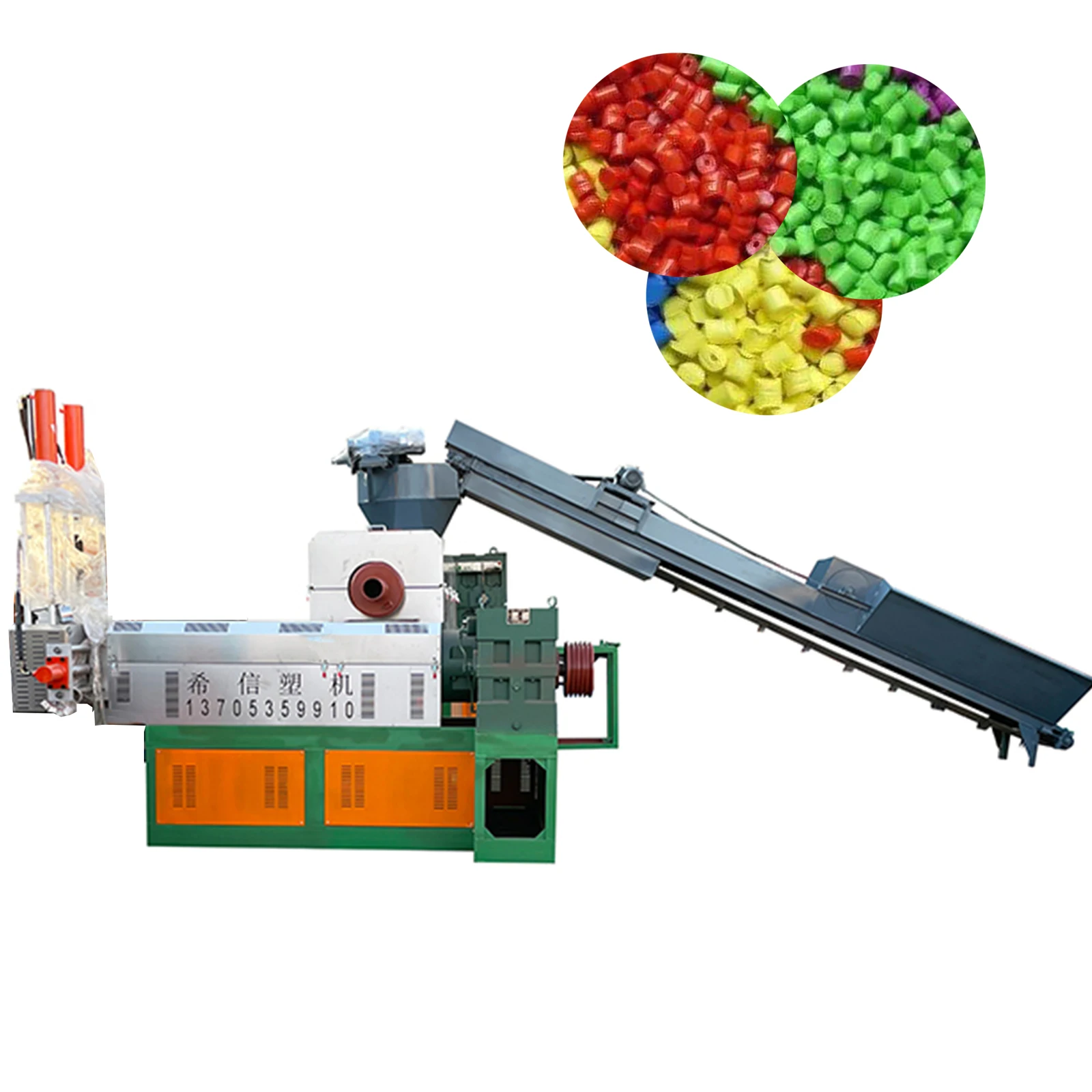 Three Stage plastic pelletizing machine to make plastic pellets in pp pe bopp cpp HDPE LDPE film recycling line