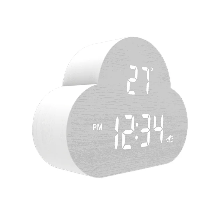 Деревянные часы-будильник