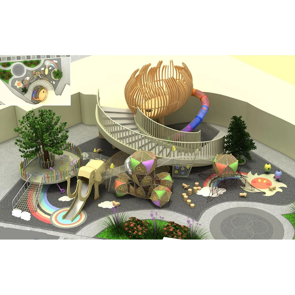 Custom cheap playground slides OEM customized kids outdoor playground equipment play set for kids outdoor playground supplier