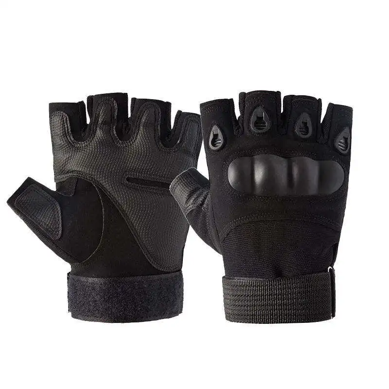 Cross border men riding motorcycle hunting motosiklet eldiven tactical fingerless half finger work gloves