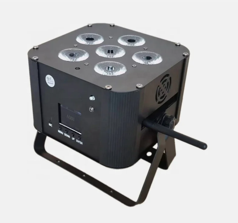 Elevate lighting setup with 6X18 Battery Power Wireless DMX LED Flat Par designed for easy use with Wifi and remote capabilities