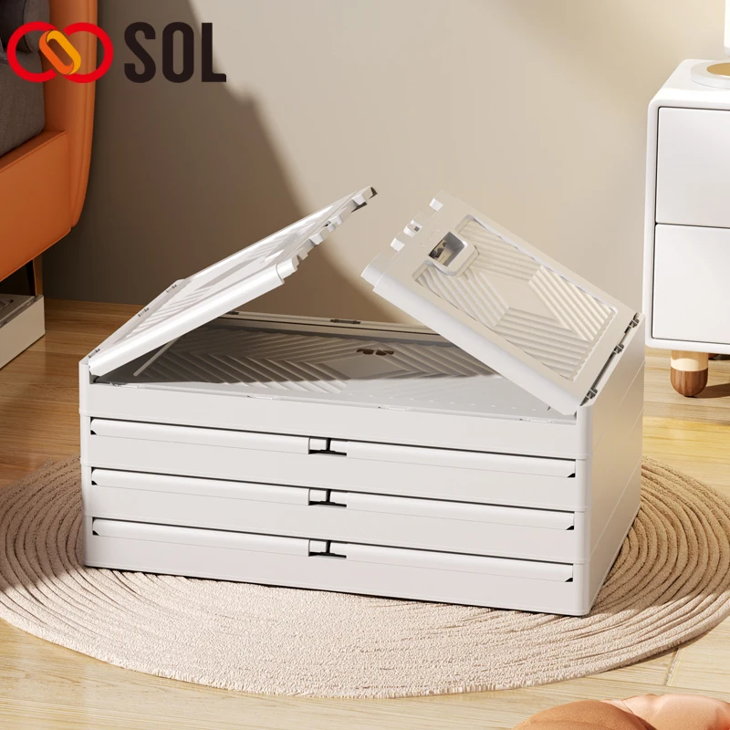 SOL45 * 30*33 см 2023 Лидер продаж для хранения продуктов уборки гостиной бытовой пластиковый складной шкаф