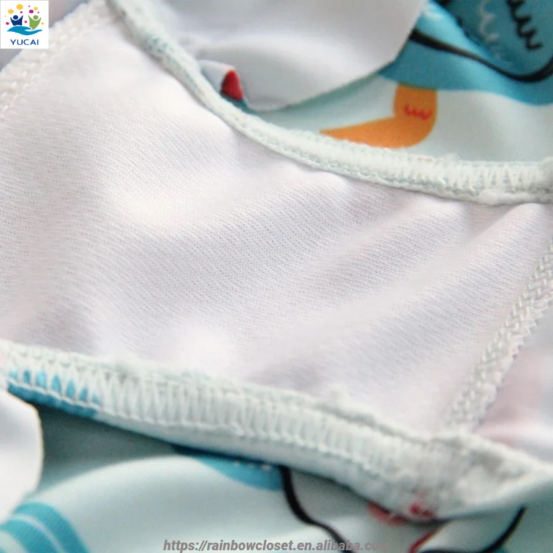 High Quality Unisex Floral Print Waterproof Swimsuit Baby Girl Swimming Pants Vintage Style Swimwear