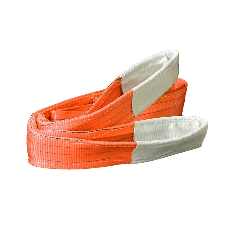 3T yellow flat lifting slings crane belt crane goods lifting rope