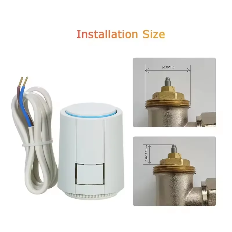 H30-9 Electric Thermal Actuator Powered Room Thermostat Smart Temperature Controller for Heating Control