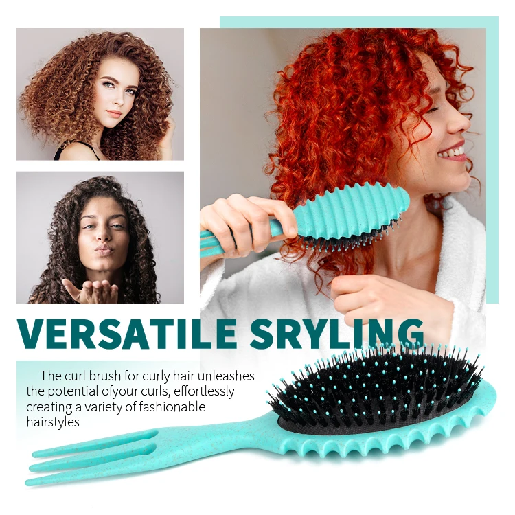 New Design Wheat Straw Aquaman trident Hair Scalp Massager Comb With Low Price