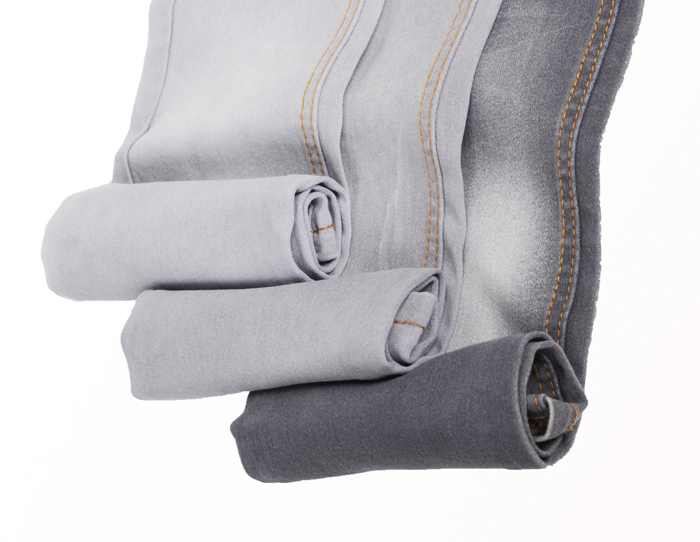 
Лидер продаж с фабрики, эксклюзивная индивидуальная серая эластичная джинсовая ткань, ткань для брюк 