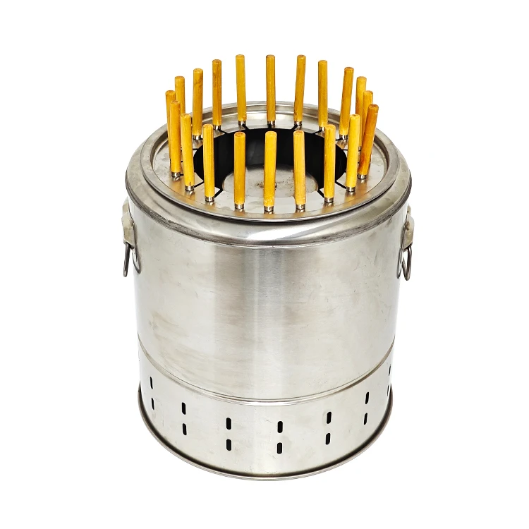 Household Outdoor Hanging Stove Charcoal Braised Round Barbecue Barrel BBQ Grill