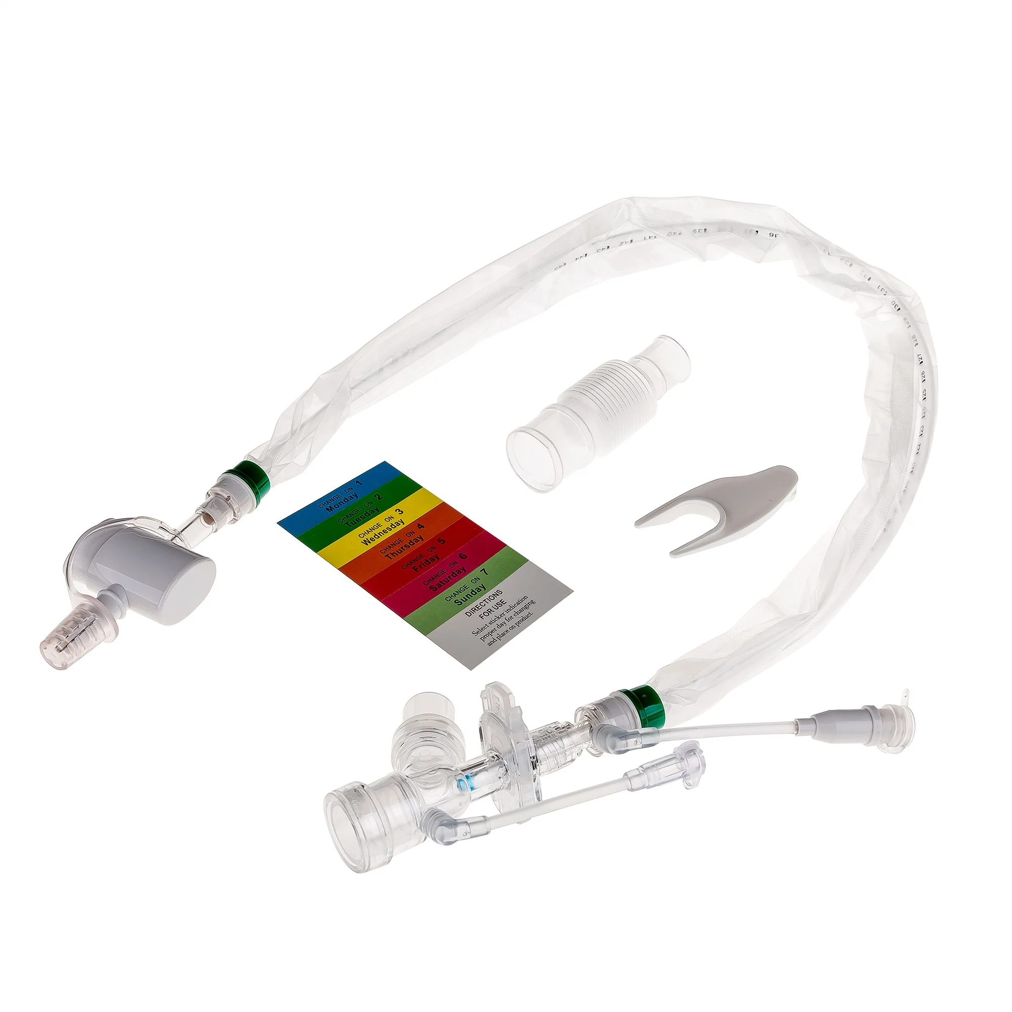 
High Quality Disposable Medical Catheter 14Fr Double Swivel with Push Switch for ICU Closed Suction Catheter 