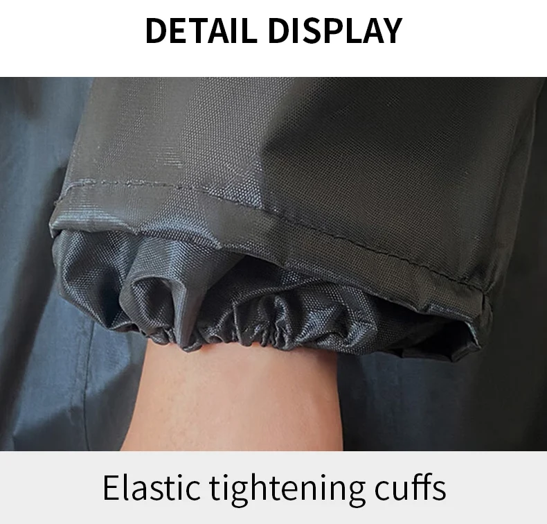 Long oxford PVC fabric raincoat outdoor waterproof raincoat for adults high quality hooded reflective raincoat