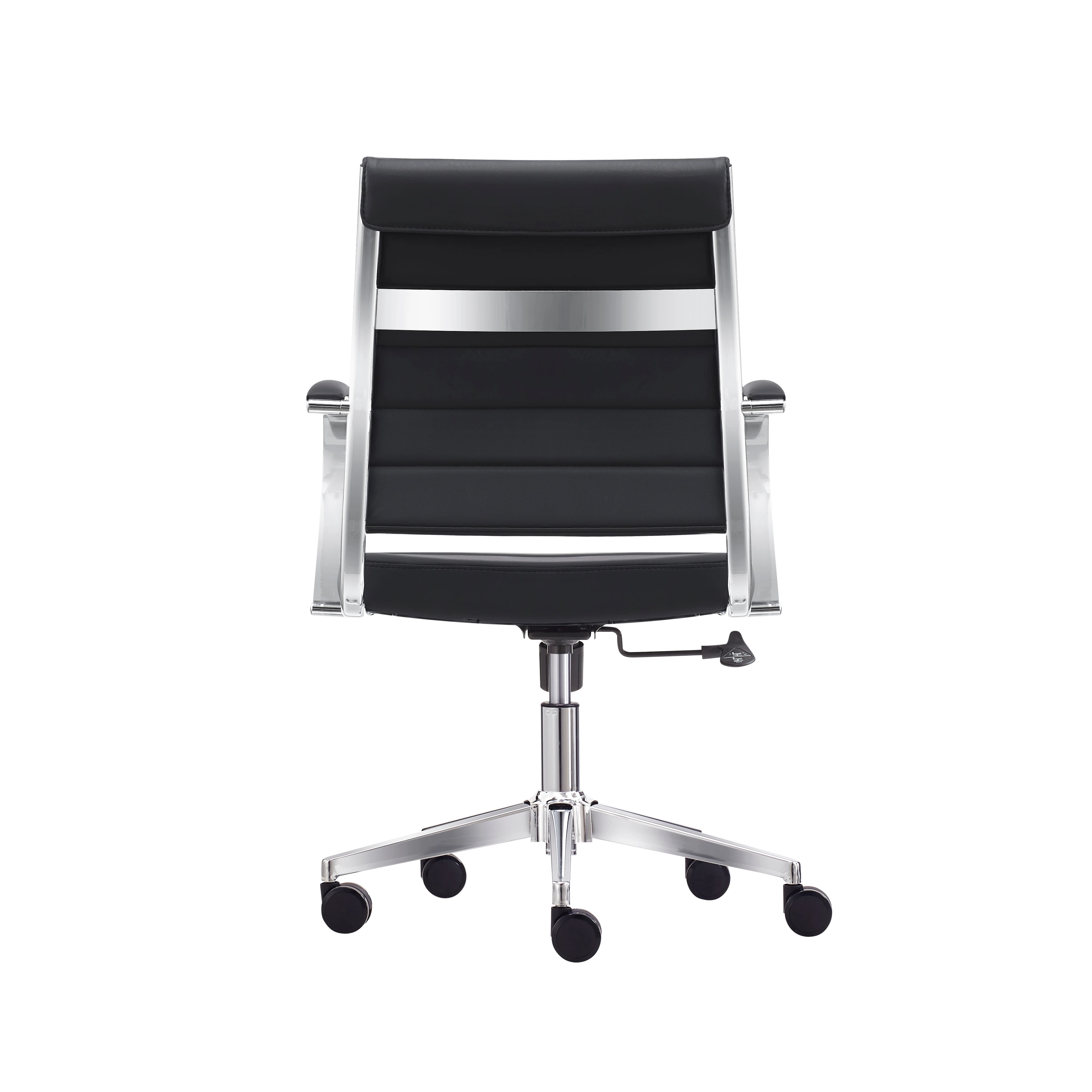 Modern design black color office chair aluminium base staff swivel chair for meeting room