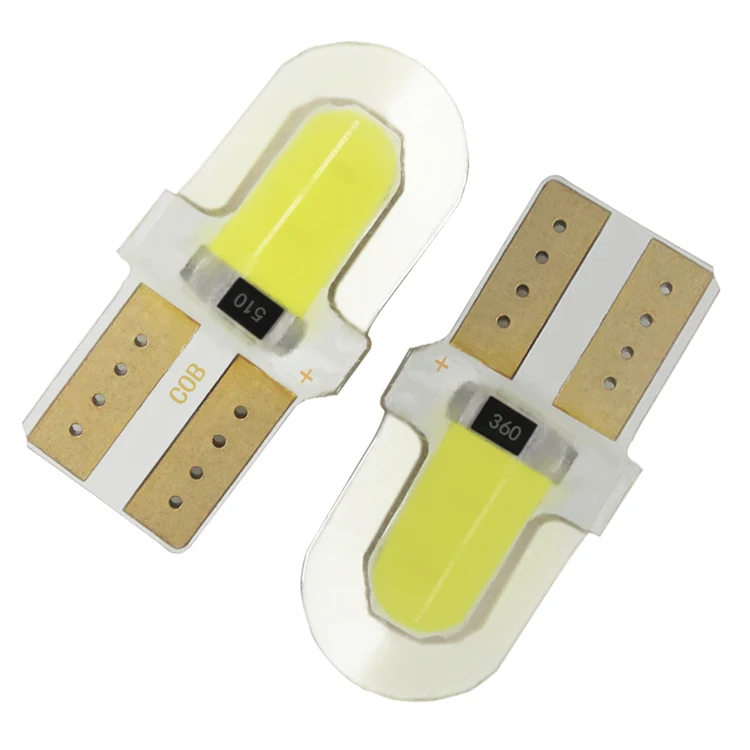 AMS LED Cheapest LED T10 COB 4SMD Silicon Waterproof DC12V 194 W5W Car Side Marker Light Bulbs Factory