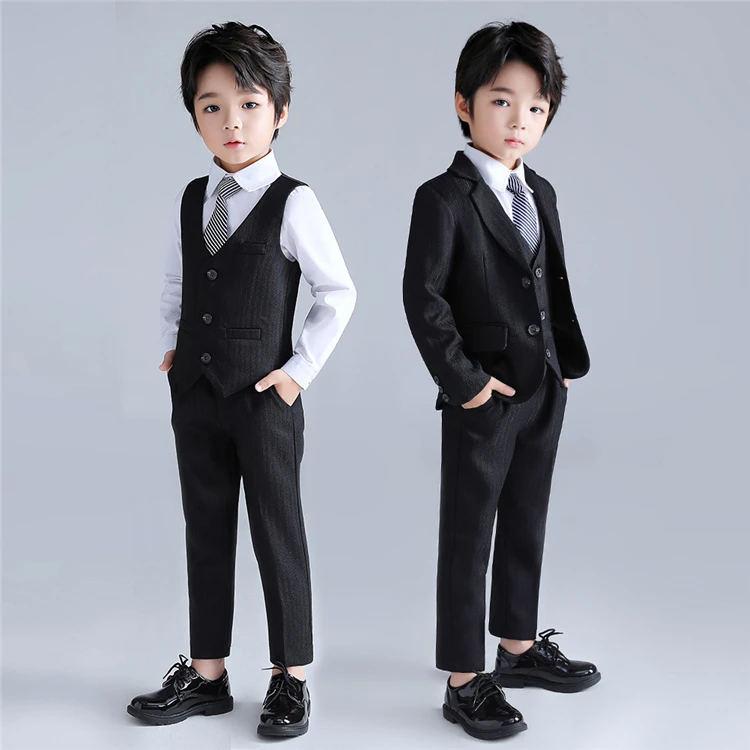 New baby wholesale long sleeve shirt clothing set boys fancy elegant casual suit set