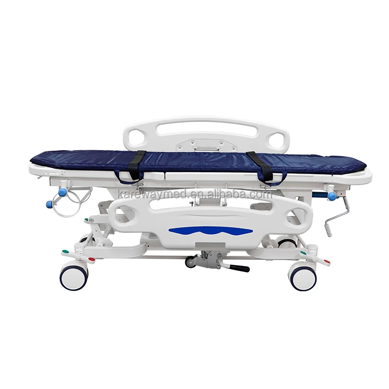 2 Sections Mechanical Crank Backrest Adjustable Manual medical Transfer Stretcher Bed