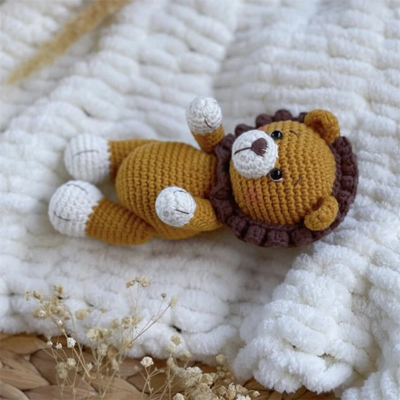 Creative Crochet Magic Zoo Stuffed Toy  Amigurumi Animals Crochet Lory Lion Crochet Lion Dolls