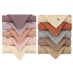 Handkerchief Cotton Burp Cloth Soft Absorbent Gauze Kindergarten Washcloth Towel Baby Face Cloth Baby Bath Towel