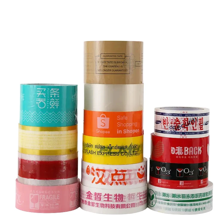 Custom packaging tape opp clear packaging tapes bopp Online shop prime adhesive fragile packing tape with logo 48mm transparent