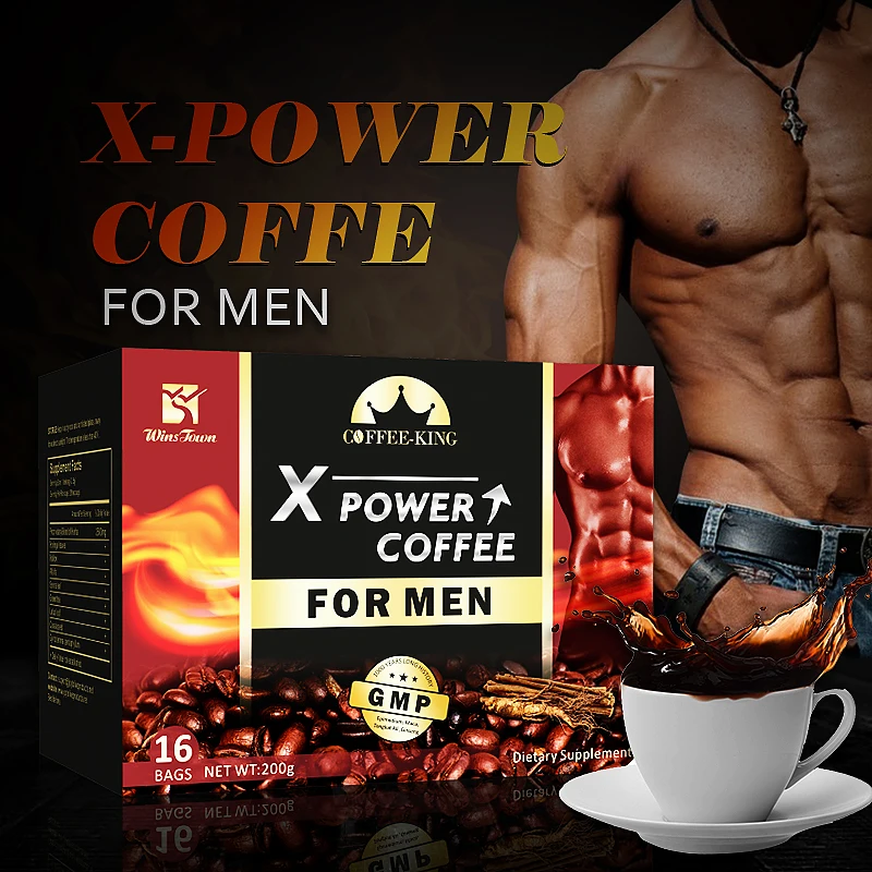Winstown X power coffee Boost energy мужские почки мака растворимый кофе черный частная марка
