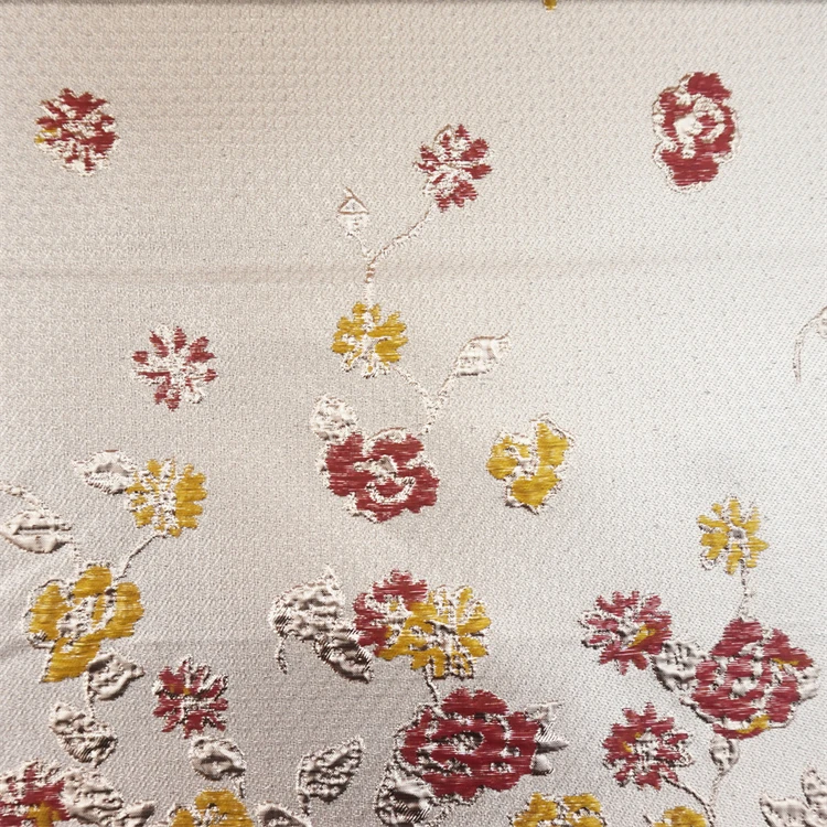 Wholesale Glitter Luxury Silk Cushion Fabric Floral  Knitting Polyester Satin Metallic Lurex Brocade Jacquard  Fabric