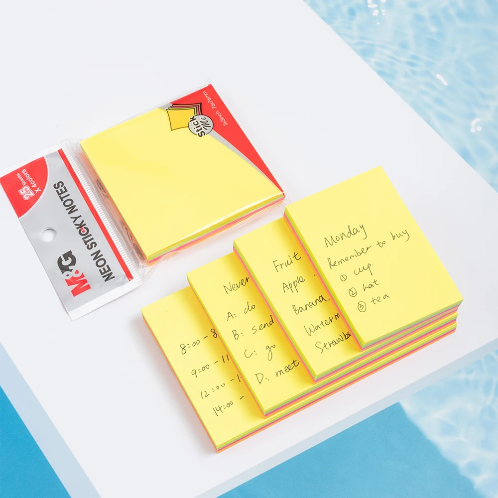 M&G Colorful Sticky Notes 100sheets 76*51mm 76*76mm 76*102mm 76*127mm