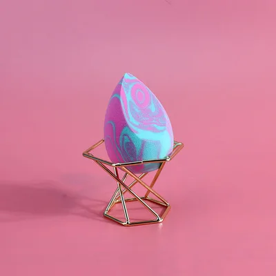 Dual Layer Fuzzy Soft Microfiber Velvet Beauty Makeup Sponge Blender With Micro Fiber Flocked Face Cosmetic Blender Sponge