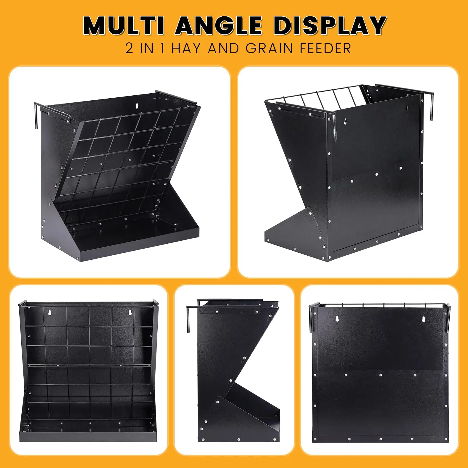 Многосторонний стеллаж для корма коз овец лошадей со съемным подносом зерна легкая установка на ферме