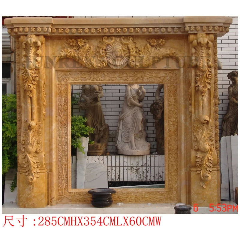 Ручная резная Роскошная мраморная дверь внешняя отделка Мраморная