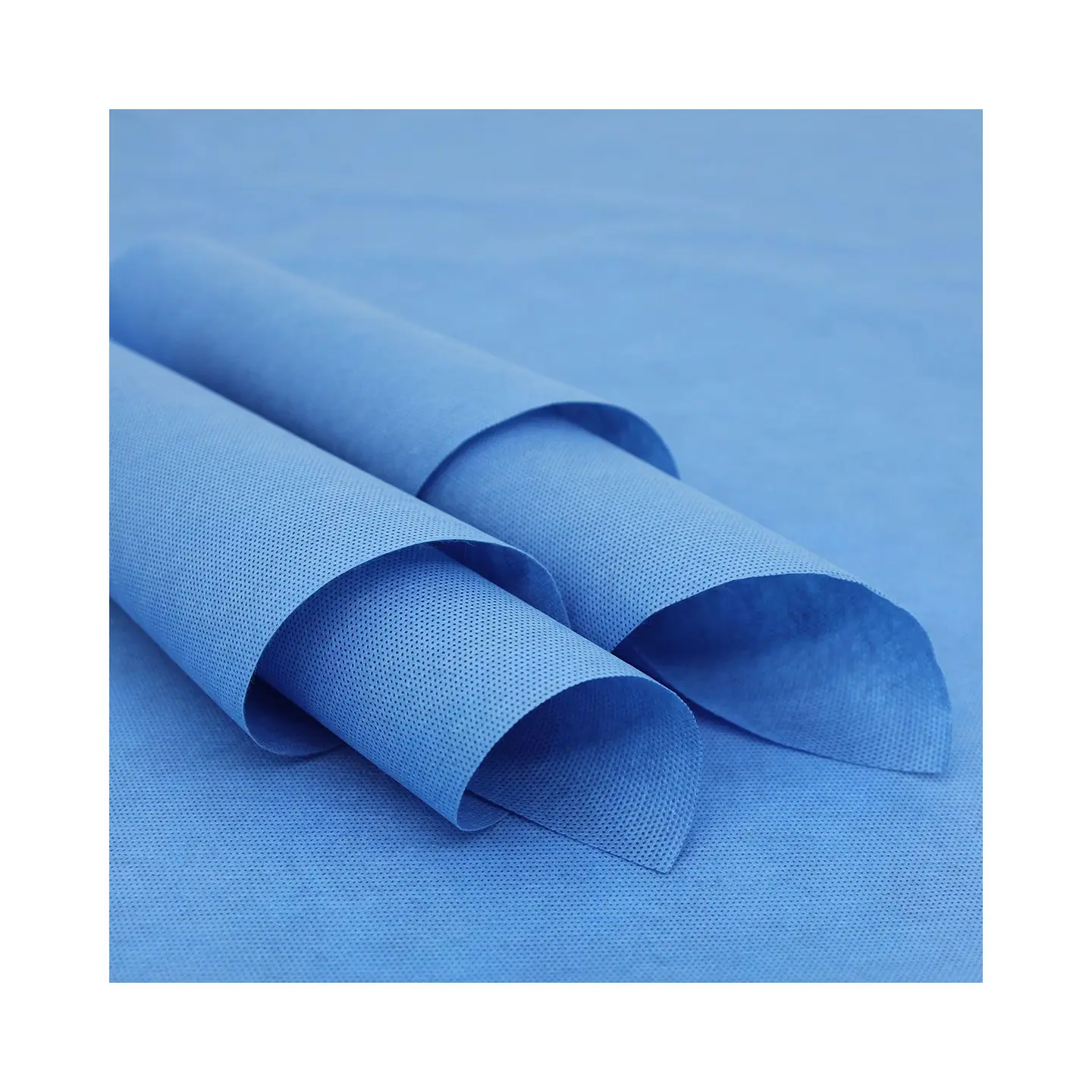 Non-toxic SMS 45g Blue White Nonwoven Medical Fabric Material/disposable Sms Surgical Gown Fabrics