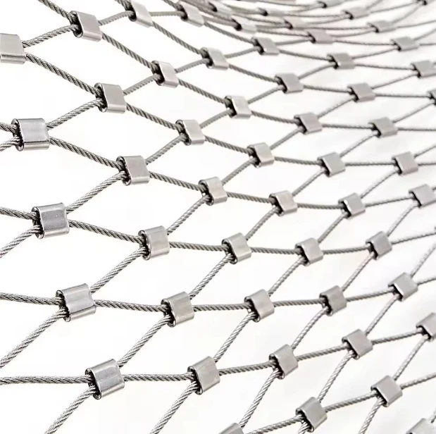 factory directly sale stainless steel wire rope mesh net bridge railing mesh