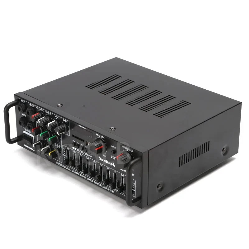 110V 220V 12V Blueteeth High-power 300W*2 Home Theatre Amplifier Karaoke OK Car Sound Equipment/Amplifiers/Speakers