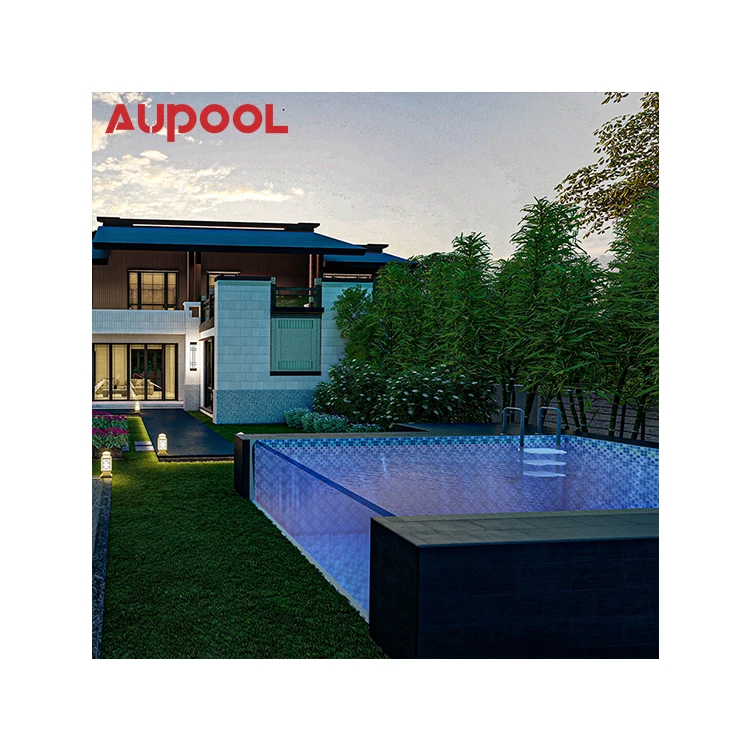 Best Overflow Infinity Outdoor Container Transparent Above Ground Plexiglass Cylinder Pool for Embassy