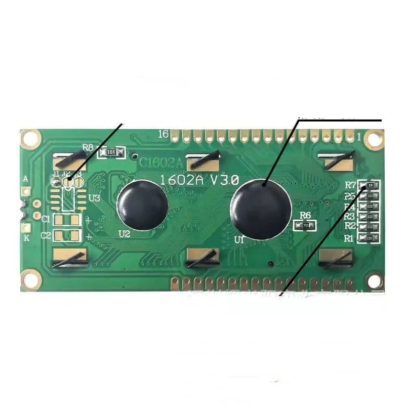 1602 lcd display 15 years factory rohs 3.3v i2c 1602b lcm mini 16x2 serial display module