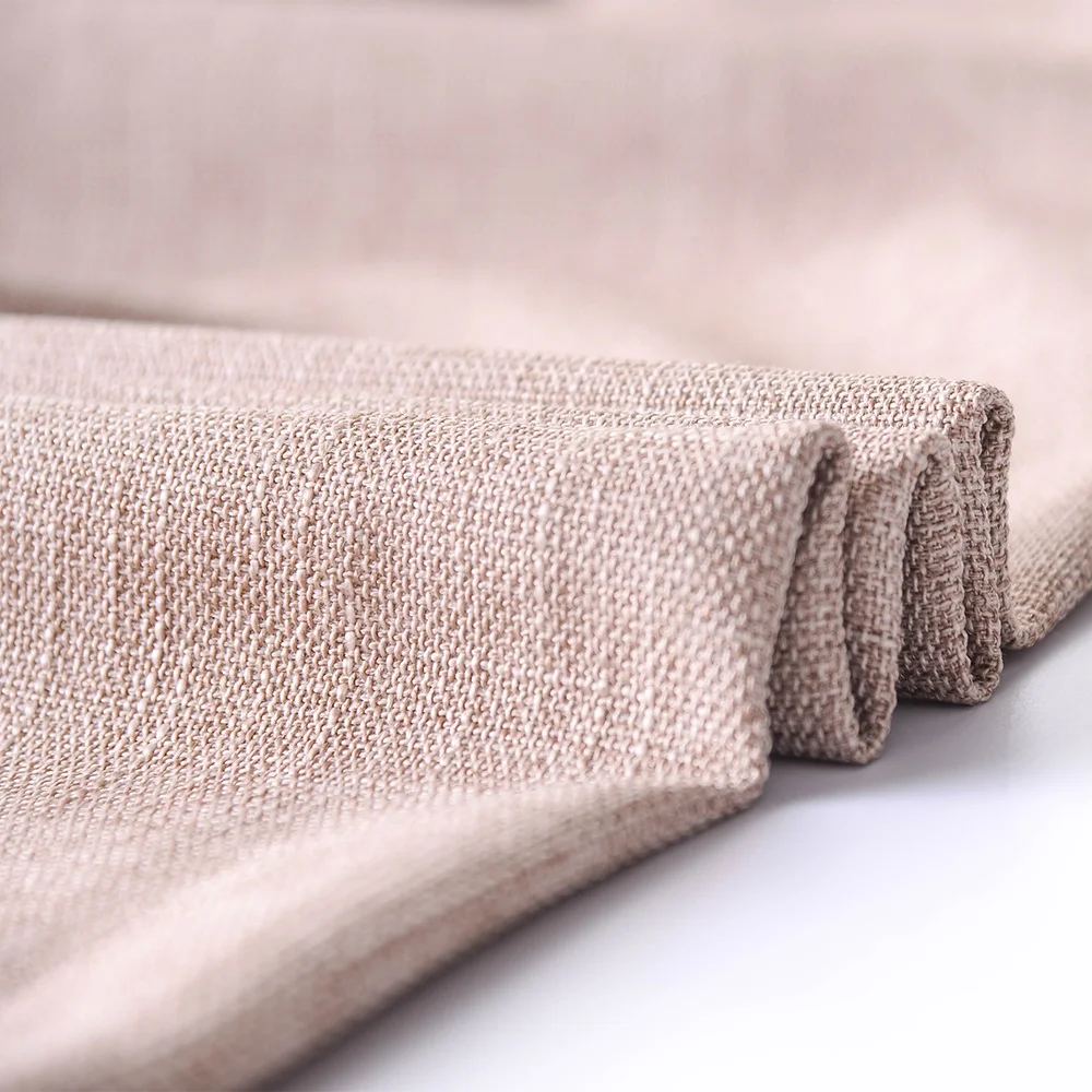 Manufacturer Polyester Poly Blend Linen Upholstery Fabric