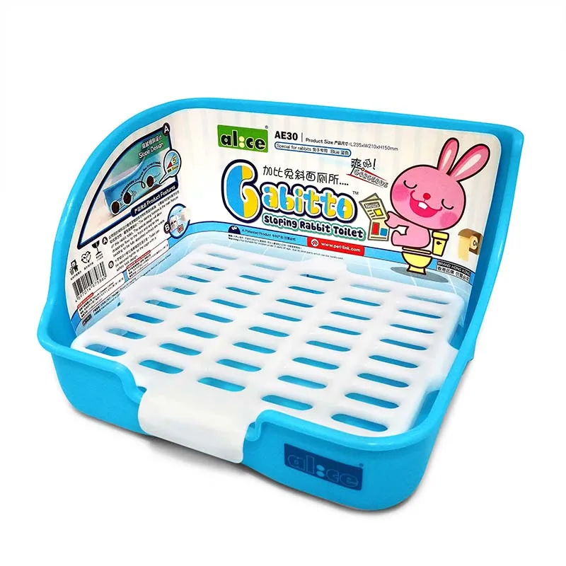 
Small Animals Product Plastic Pet Toilet Pet Toilet Blue Rabbit Toilets For Rabbits, Chinchillas, Guinea Pigs 