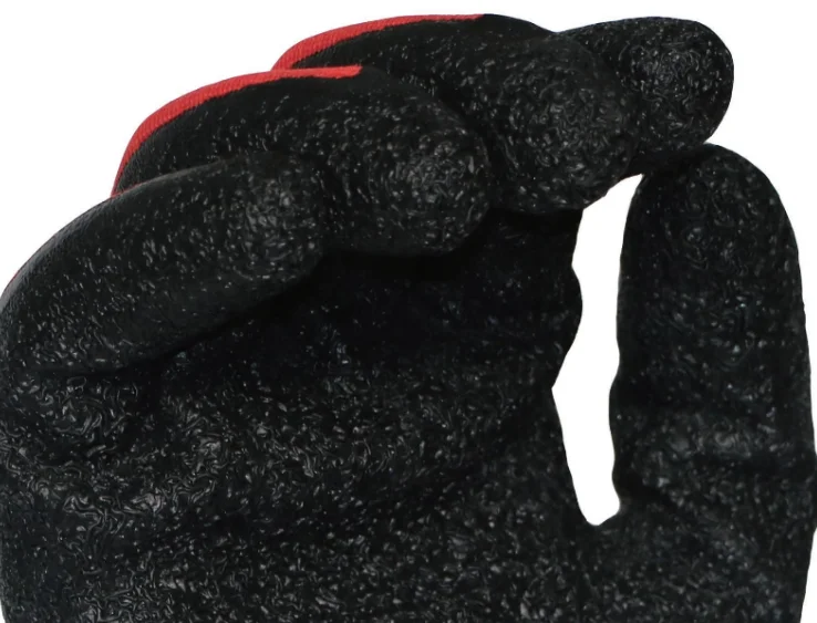 Men industrial CE Latex Wrinkled Good Grip safety hand latex construction rubber garden gloves & protective gear working gloves