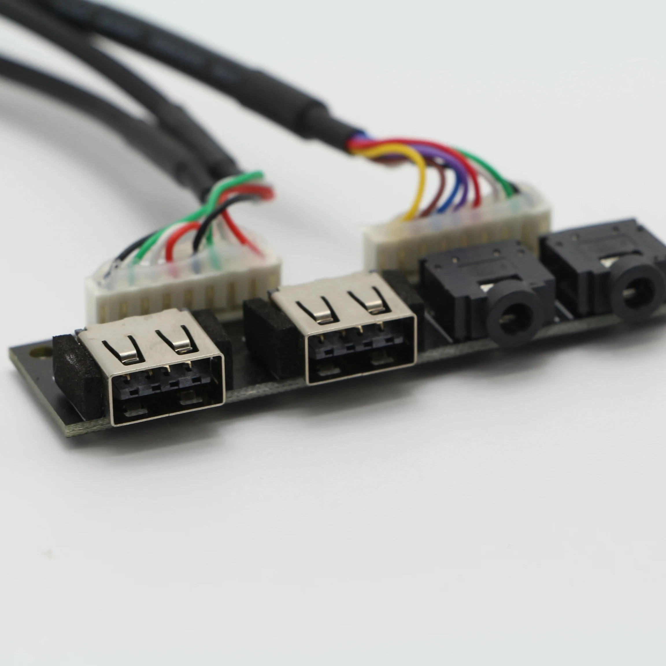 Dual USB 3.0  Dual Audio 3.5 Ports PC Computer Case Front Panel USB Power Switch Cable Main board cable Support OEM ODM