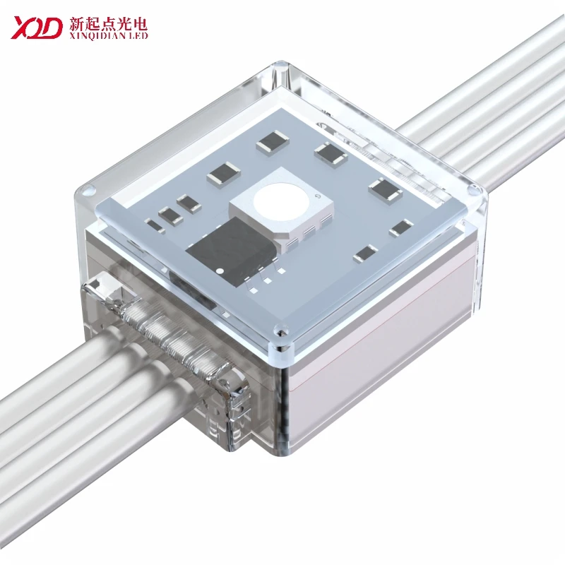 XQD P50 Waterproof RGB ws2811 LED Grid Giant Pixel Screen Point Light for Stunning Large Flexible Transparent LED Mesh Displays