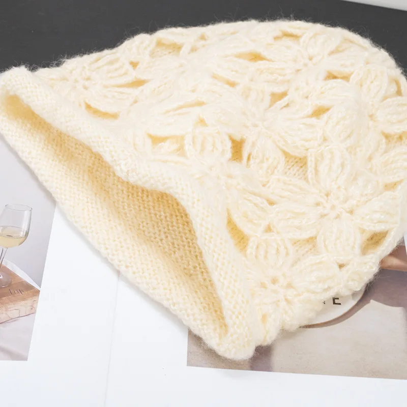 Solid crotchet winter hats for women beanie cable knit bucket hat luxury crochet beanie