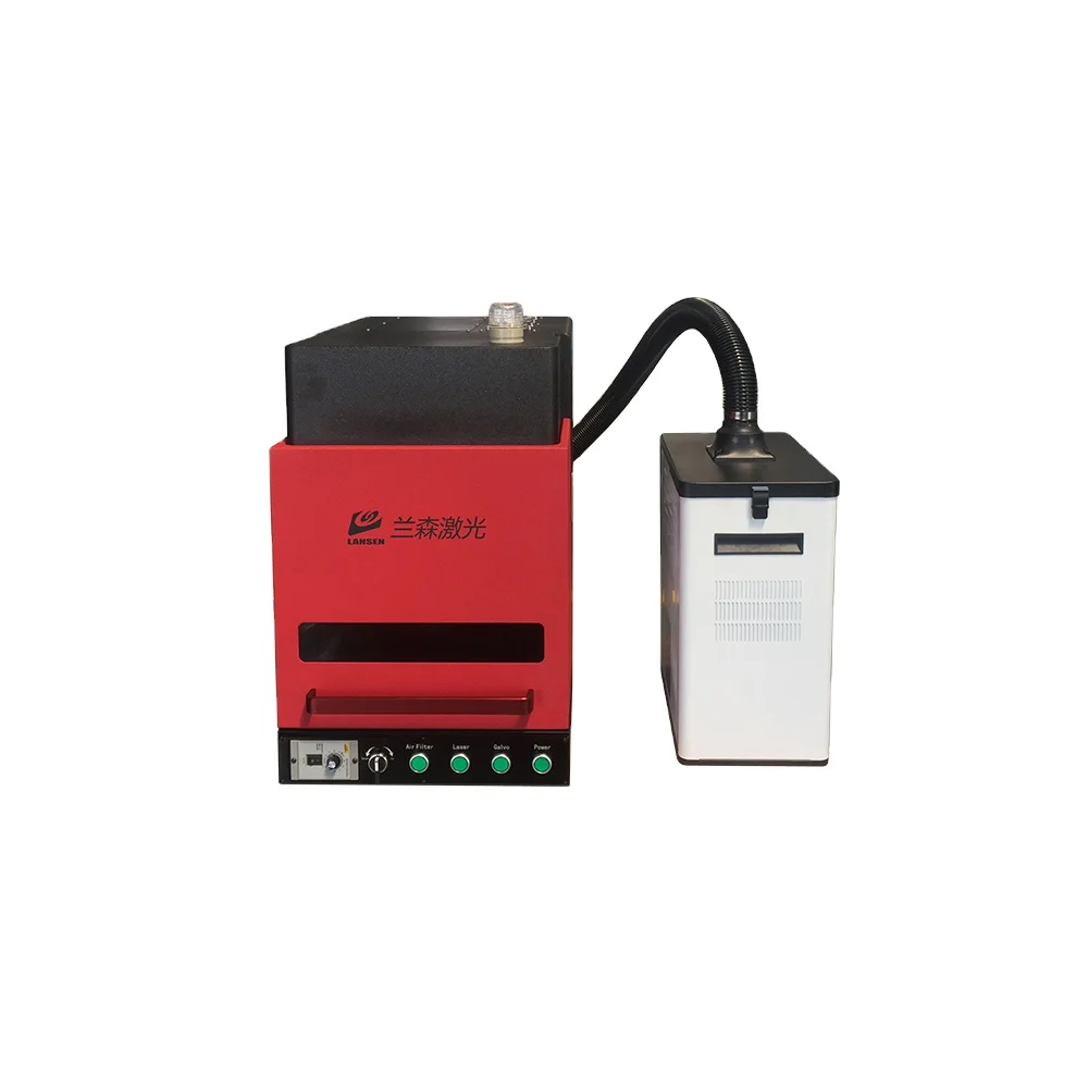 High performance enclosed mini fiber laser marking machine for metal engraver with Air Filter