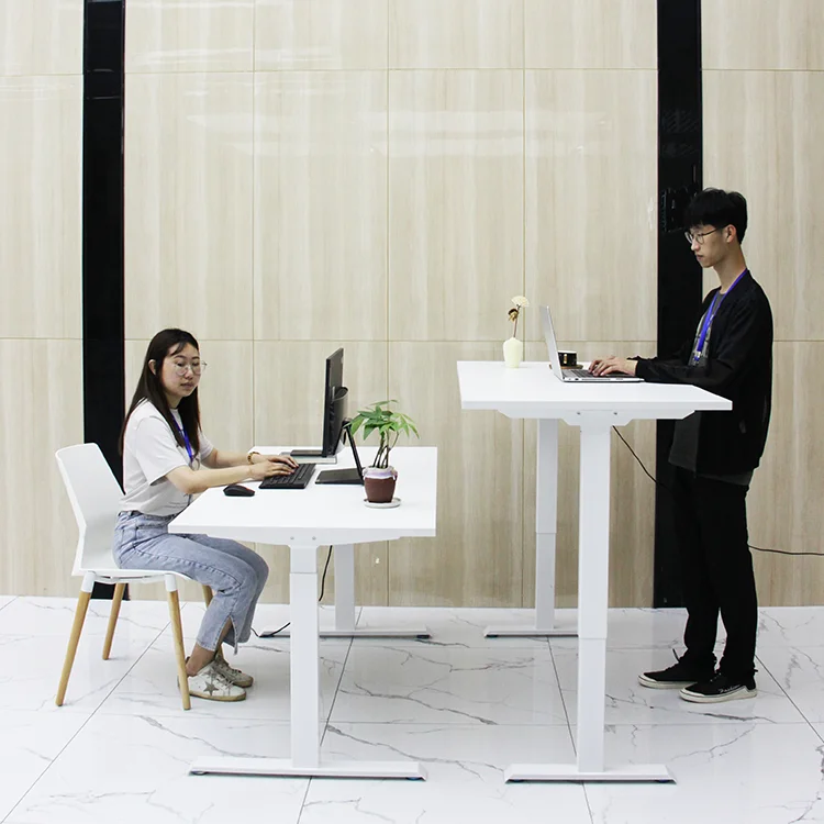 Richmat cheap computer smart electric height adjustable work table sit stand up desk frame with dual motor